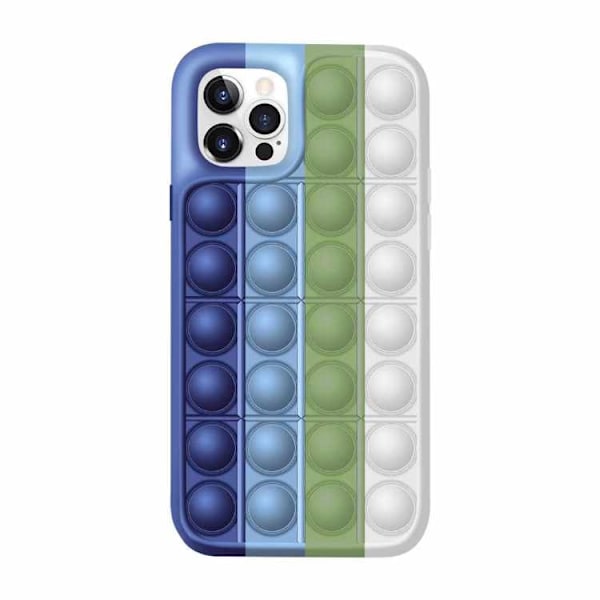 iPhone 12 / iPhone 12 Pro-skal - Pop it Fidget Multicolor mörkblå