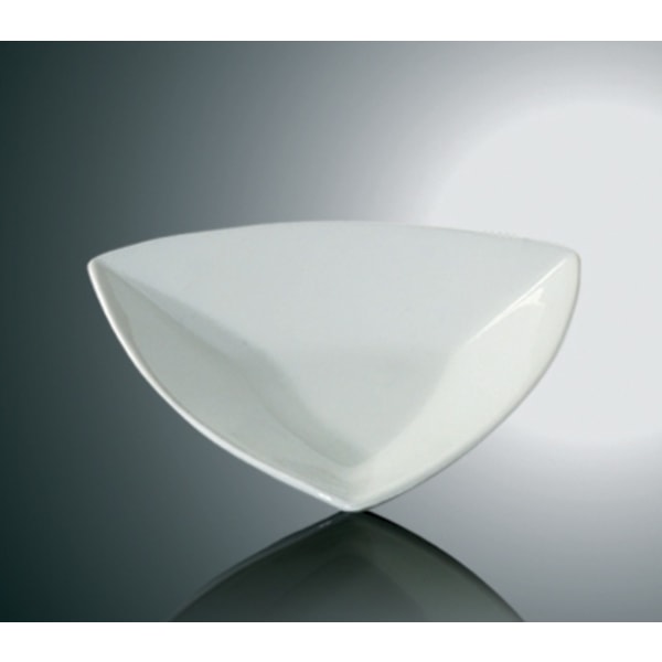 Mini porcelænsskål - Dip Triangular Flat Bottom - 16 pack Vit