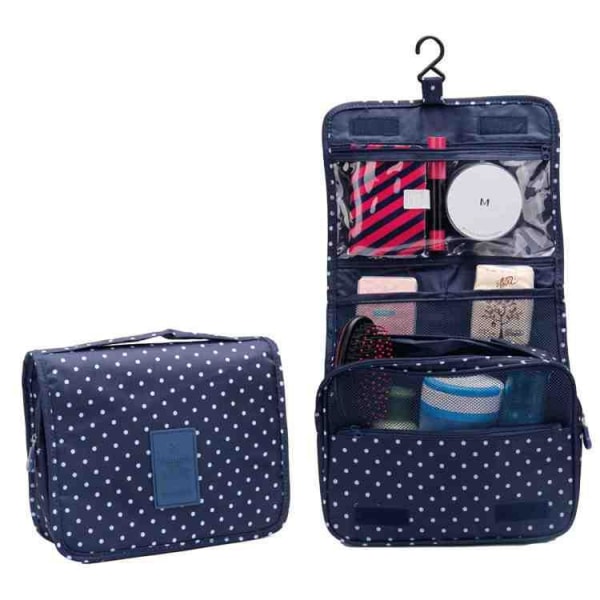 Hængende håndtaske / rejsetaske - blå prik