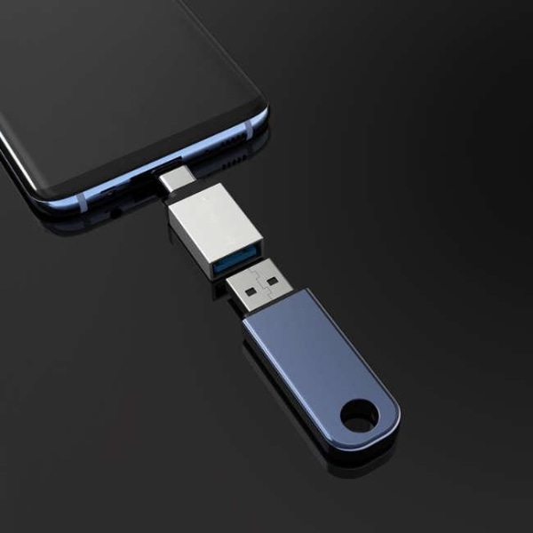 Adapter USB-A till USB-C Silver