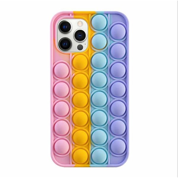 iPhone 12 / iPhone 12 Pro - kuori - Pop it Fidget Bubbles -malli Multicolor