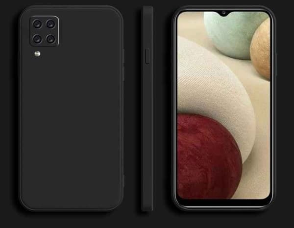 Samsung Galaxy A12 Case - Microfiber Silicon Svart