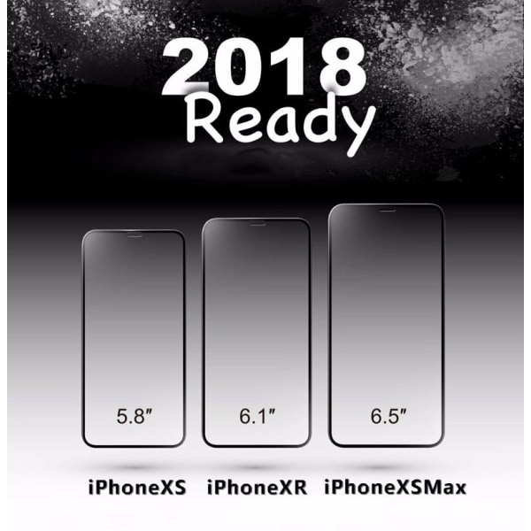 iPhone XS Max - Fuld dækning hærdet beskyttelsesglas