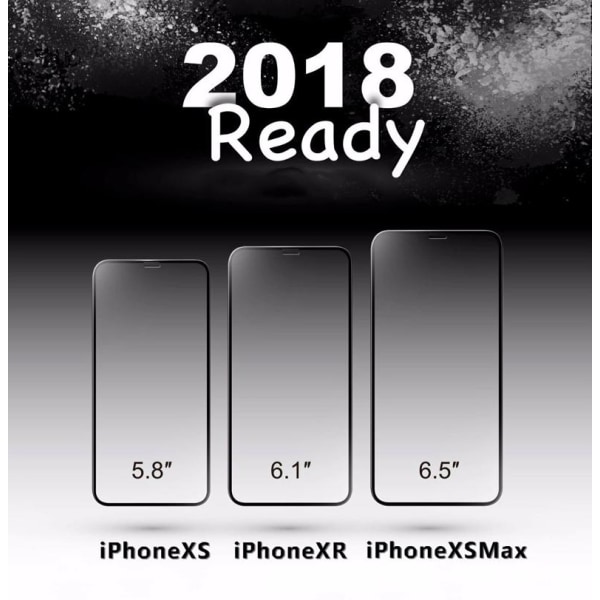 iPhone X / iPhone XS / iPhone XS Max / iPhone XR - Heltäckande Härdat Skyddsglas Lim iPhone X/XS