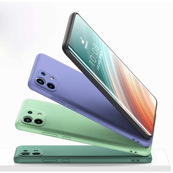 Xiaomi Mi 11 - Silikon Skal Mikrofiber Mörklila