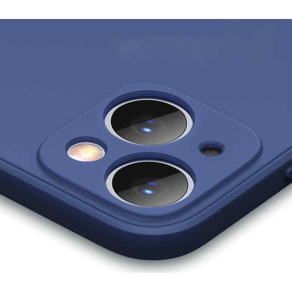 iPhone 13 Mini Skal - Mikrofiber Silikon Mörkblå