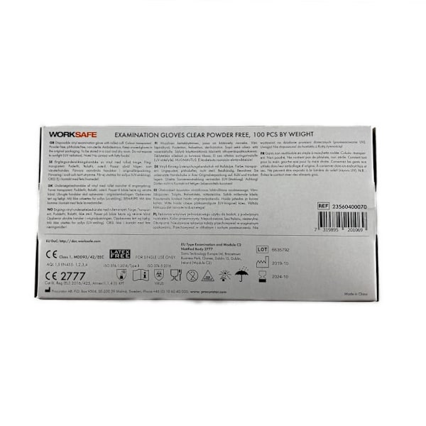 Engångs Säkerhetshandskar S - 100 pack
