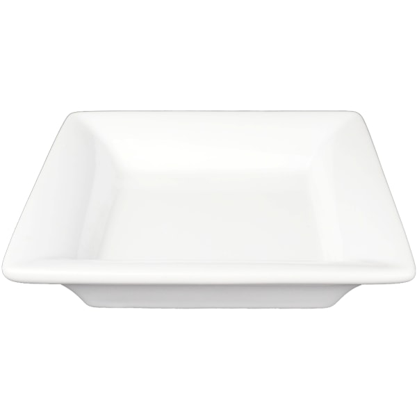 Firkantet miniporcelænstønde - 12 stk. Vit
