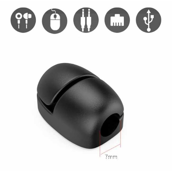 4-Pack - Kaapelipidike Itseliimautuva siksak-pääte Black