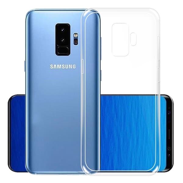 Samsung Galaxy S9 Plus kuori - läpinäkyvä silikoni Vit