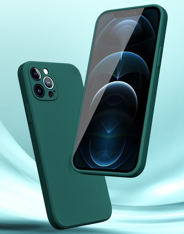 iPhone 13 Pro Max -kuori - mikrokuituinen silikoni Mörkblå