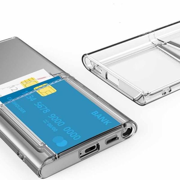 Samsung Galaxy S20 - Läpinäkyvä case , kaksinkertainen korttipaikka
