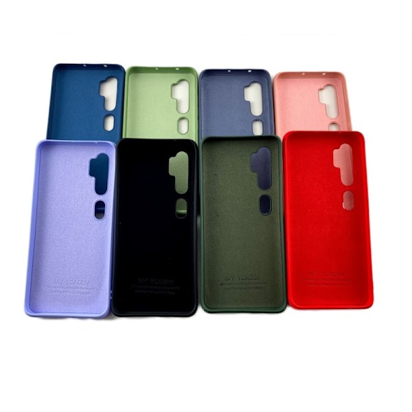 Xiaomi Mi Note 10 - Silikonikuori mikrokuituinen kuori Ljusgrön