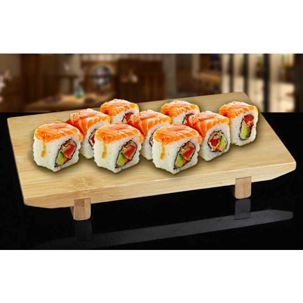 Sushi Plate - Wood High Brun 27x18cm