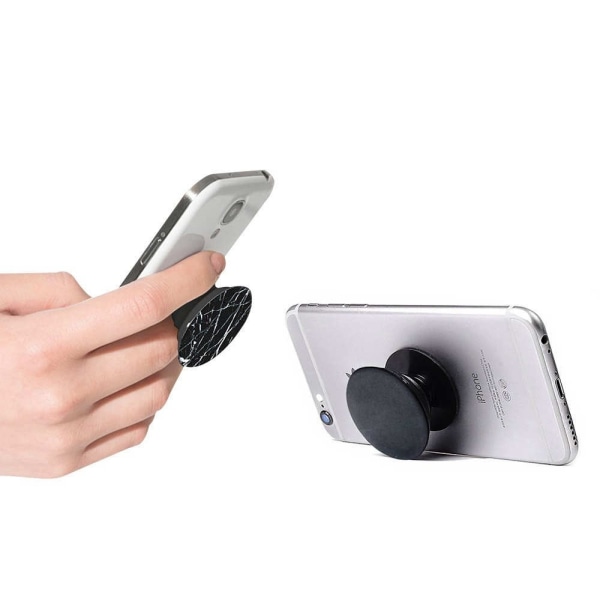 Stabil Smartphone Fingerhållare för Mångsidig Användning i Svart