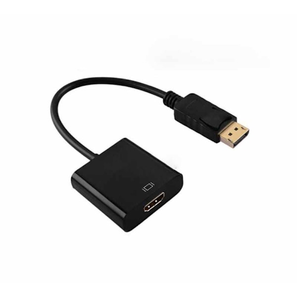 Displayport (uros) - HDMI (naaras) Musta sovitin Svart
