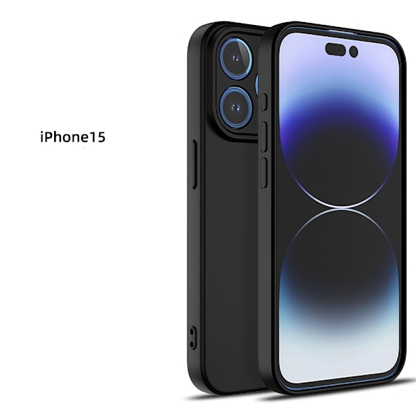iPhone 15 Skal - Mikrofiber Silikon grå