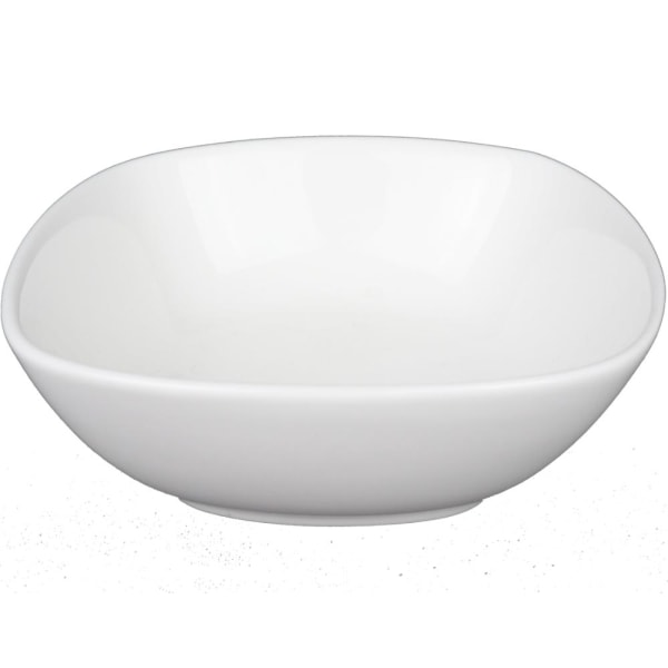 Spisestel i porcelæn B007 Tallerken, skål og bølgede kanter - 10 Vit