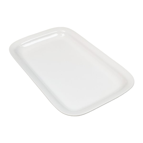 Rektangulär Djup Porslins Tallrik/Fat – Runda - 4 pack Vit