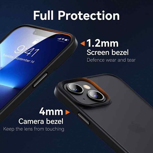 iPhone 13 Fodral - Matt Svart Svart