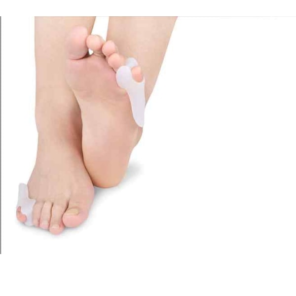 Hallux Valgus - Sned Lilltå 2-pack Vit