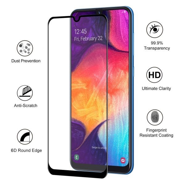 Samsung Galaxy A20 - Full Coverage Tempered Protective Glass