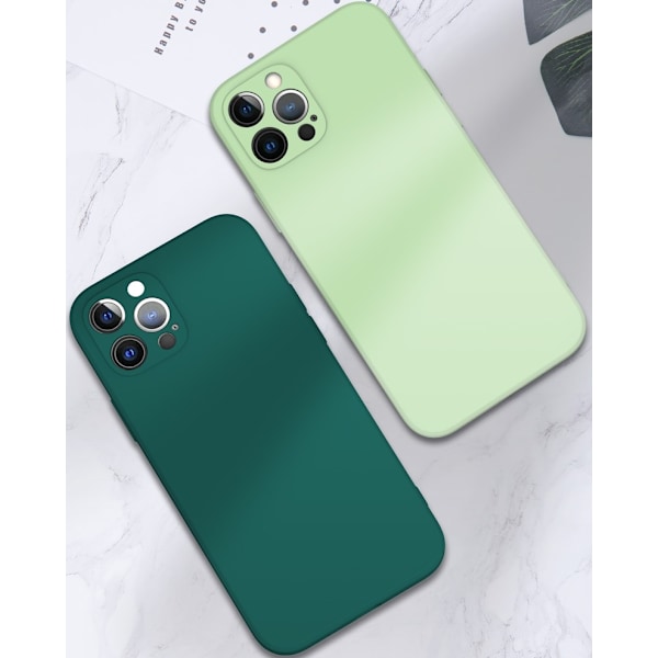 iPhone 12 Pro Max-skal - mikrofiber-silikone Mörkblå