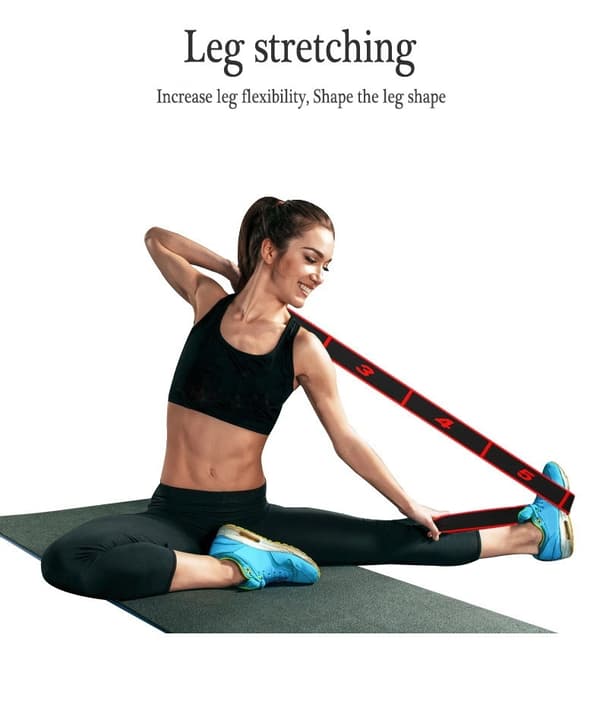 Yoga Pull Loop Strap - Stretchning / Träning Ben röd