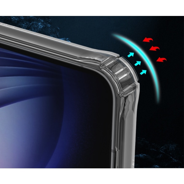 Samsung Galaxy S22 Ultra Transparent Skal med Sid-Korthållare -