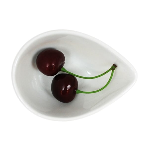 Mini Porslins Skål Dipp – Droppe - 12 pack Vit