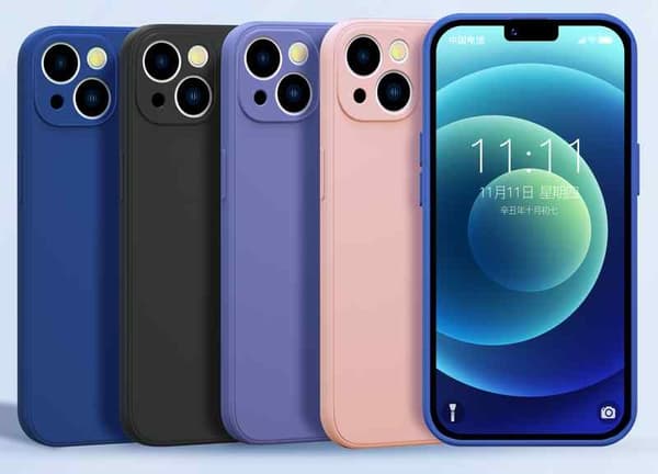 iPhone 13 Mini -kuori - mikrokuituinen silikoni Svart
