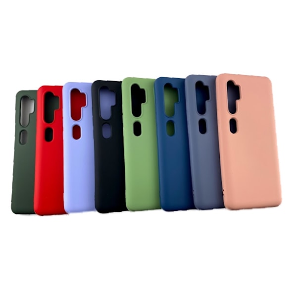 Xiaomi Mi Note 10 - Silikoneskal Mikrofiber Rosa