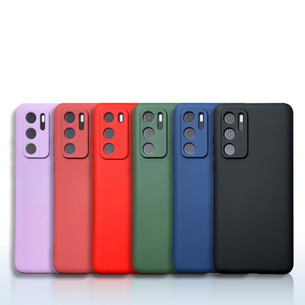 Huawei P40 Case - Microfiber Silicone Grön