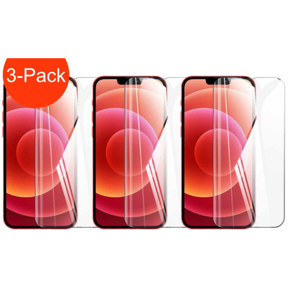 3-Pack - iPhone 13 Mini Hög Kvalitets Heltäckande Härdat Glas Sk
