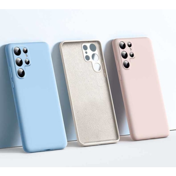 Samsung Galaxy S22 Ultra Case - Mikrokuituinen silikoni Pink
