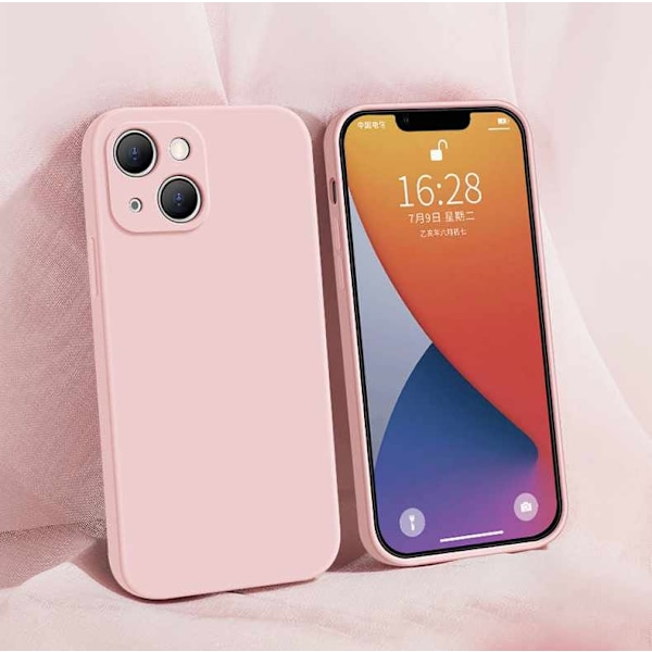iPhone 14 Case - Microfiber Silicon Svart