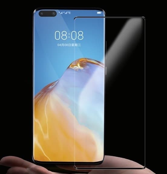 Huawei P40 Pro - Heltäckande Härdat Skärmskydd Vit