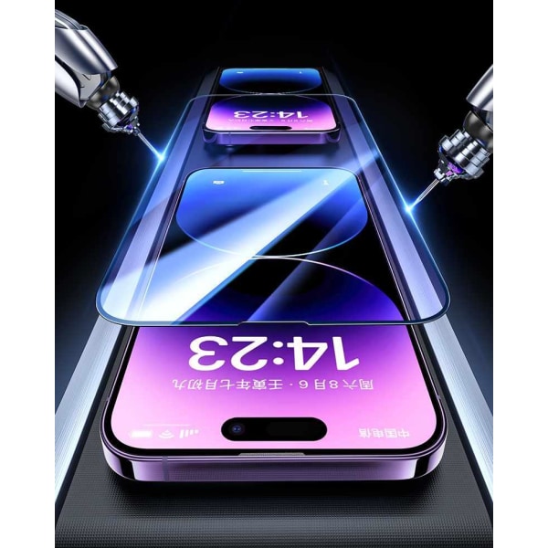 iPhone 14 Pro Max - Fuldt dækket hærdet beskyttelsesglas