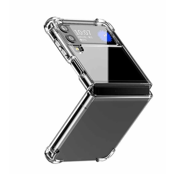 Samsung Galaxy Z Flip 3 - Pehmeä läpinäkyvä kuori + pehmeä suoja