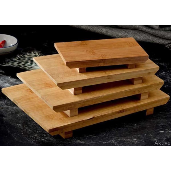 Sushi serveringsfat Rektangulärt i trä  japansk 27x18cm