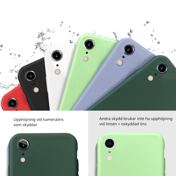 iPhone XR silikon mikrofiber skal  grön