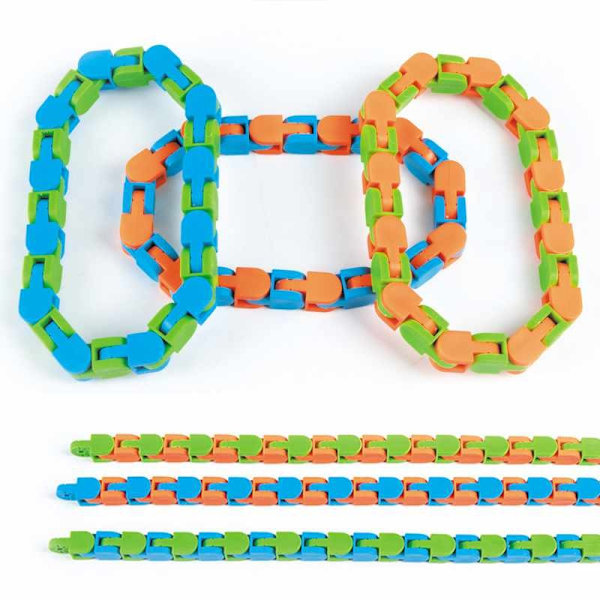 Fidget Toys - Fidget Leksak - Böjd Räls blå/orange