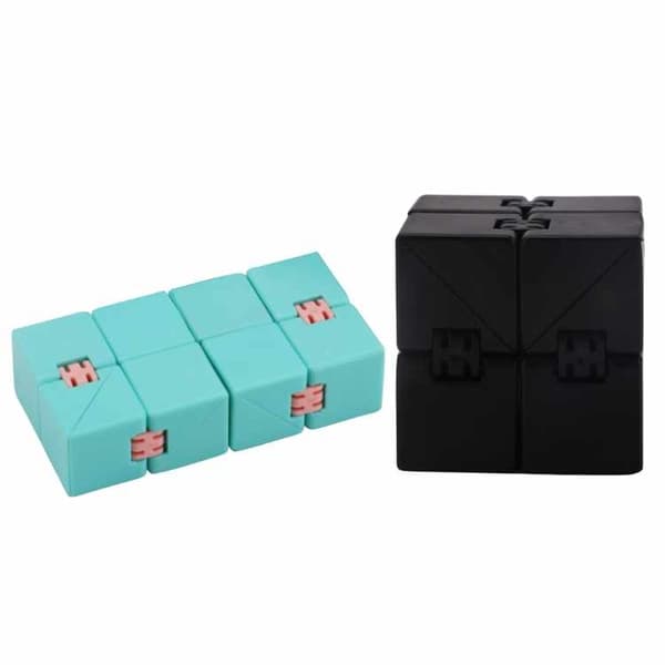 Fidget Toys - Fidget Leksak - Uppfällbar Kub Blå Blå