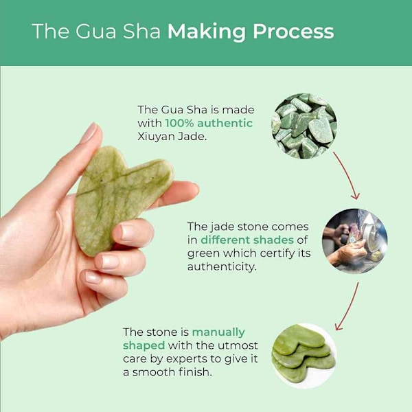 Gua Sha Scraper - Vihreä Suuret tunnisteet