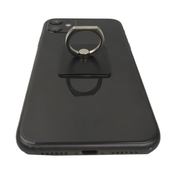 iPhone 15 Plus Shell & Square Finger Holder - Suojaa ja mukavuutta - Musta