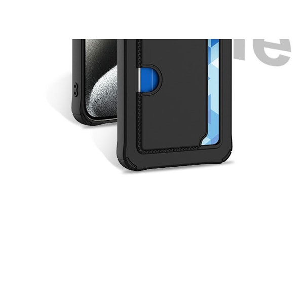 Samsung Galaxy S22 - kortholder i mikrofiber-silikone i sort