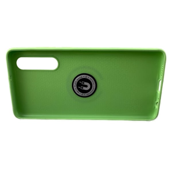 Huawei P30 silikonemikrofiberskal - Ringholder Ljusgrön