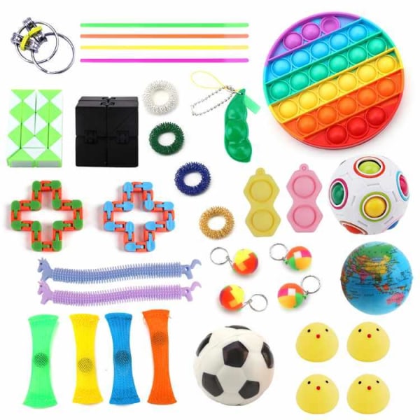 Fidget Toys - Legetøjspakke til voksne og børn - 34 stk Rainbow
