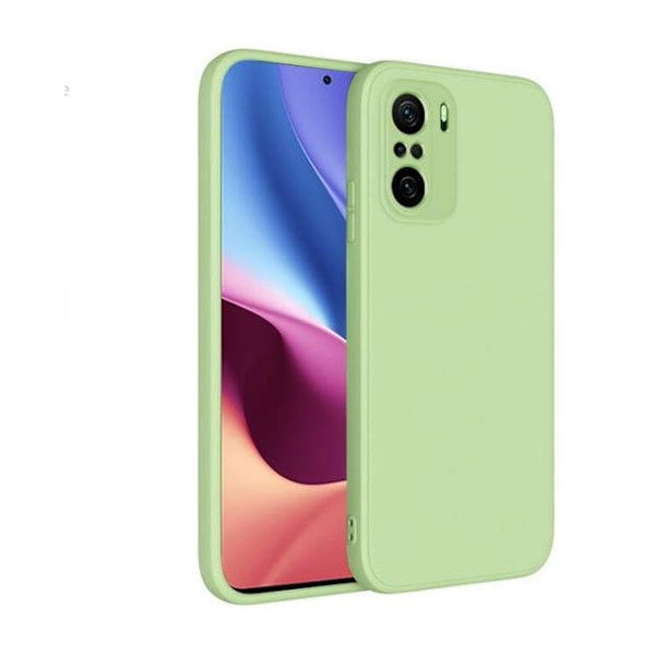 Xiaomi Mi 11i - Silicone Case Microfiber Ljusgrön