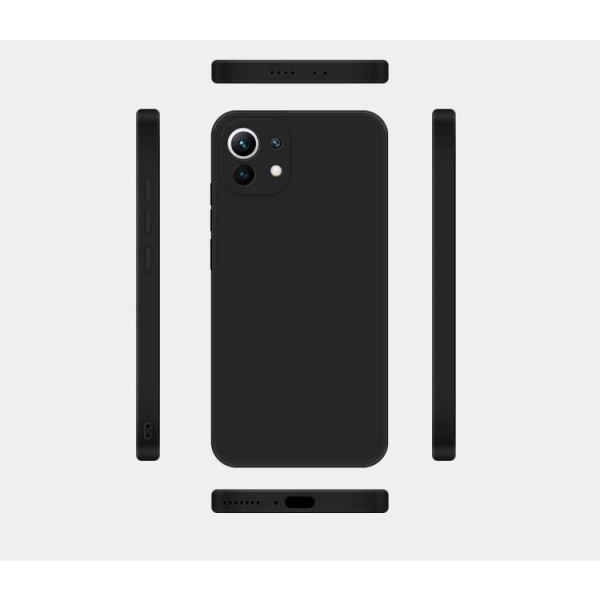 Xiaomi Mi 11 Lite - Silikon Skal Mikrofiber Svart